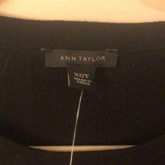 NWT Ann Taylor Black Sleeveless Textured Knit Dress XST - Picture 4 of 5